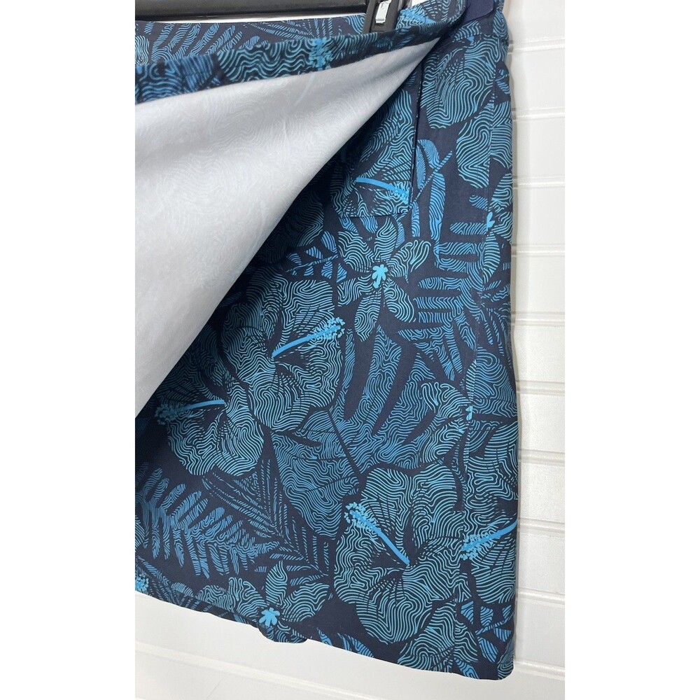 Rip Skirt Large Blue Hibiscus Flower Short Beach Hawaii Vacation Summer - Picture 4 of 10